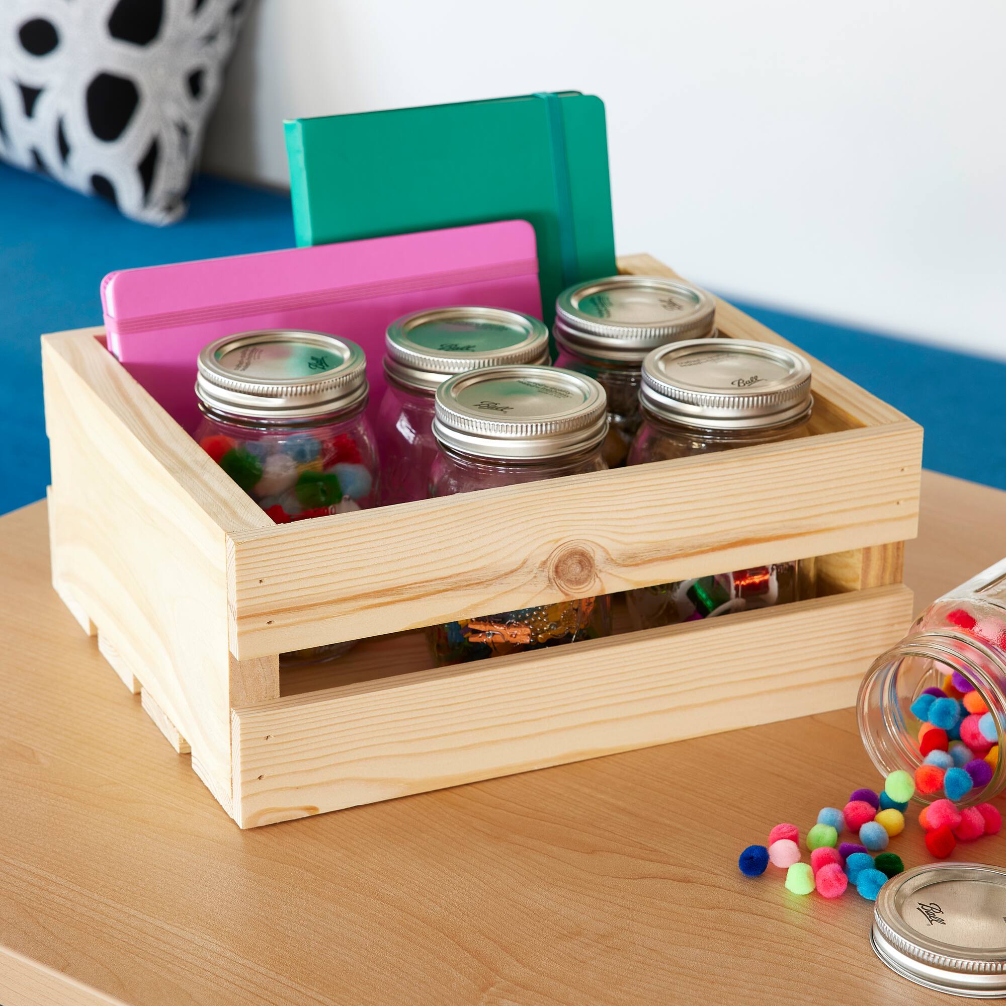 8 Pack: 11" Half Wood Crate by Make Market®